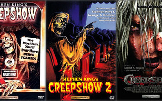 Creepshow leffat 1-3, Stephen King, George A Romero -- 3xDVD
