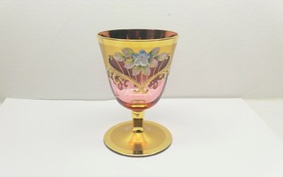 Murano lasipikari kukkakuvio 24K kultaus
