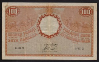 100 markkaa 1918 kuntoluokka 1-1+