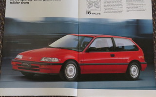 1988 Honda Civic 3-ovinen esite - KUIN UUSI - 20 sivua