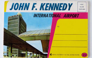 JOHN F. KENNEDY kansainväl. lentokenttä postikorttikansio