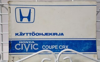 Honda Civic Coupe CRX käyttöohjekirja v.1984