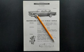 Rambler 6 Super 4-door Sedan auton esite 1960
