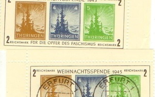 Reich Thyringen joulublokki 1 b 1945 +++ ja ooo