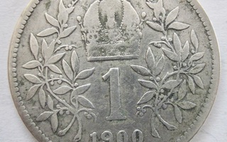 Itävalta 1 korona 1900 Hopeaa Aika Hyvä