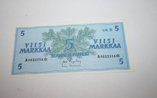 5 mk 1963 Litt.B  .Kl 6 -7.Tähti.