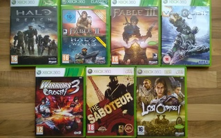 7 kpl Xbox 360 pelejä