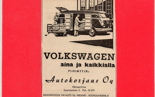 Volkswagen aina ja kaikkialla - lehtimainos A5 laminoitu