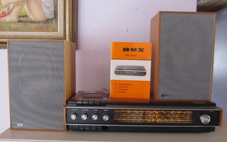 DUX.....DX 5861, puupintainen radio / nauhuri. + kaiuttimet.