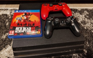 Ps4 Pro +2ohjainta +red dead redemtion2