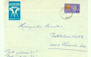 Nuorten suurkisat 1971 -kirjeensulkijamerkki