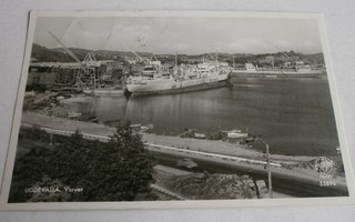 Uddevalla, näkymä telakalle, mv valokuvapk, p. 1955 Suomeen