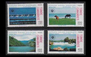 Turkki 2391-4 ** Makeanveden suojeluvuosi (1976)