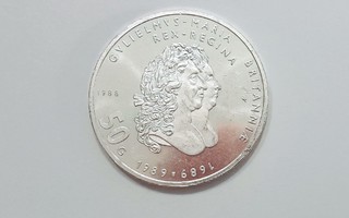 Iso hopea kolikko 50 Gulden - Beatrix