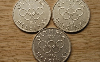 Helsingin Olympialaiset 1952 Hopeisia 500mk, 3 kpl