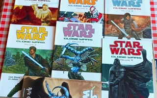 STAR WARS Clone Wars-sarja, 9 +1 kpl albumeita (UUSI)