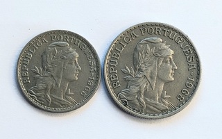 Portugali 50 centavos 1965 & 1 escudo 1968