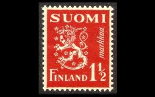 178 ** Leijona 1 1/2 mk punainen (1932)