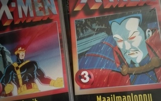 VHS videokasetti X-men  2 kpl : Maailmanloppu & Soturit