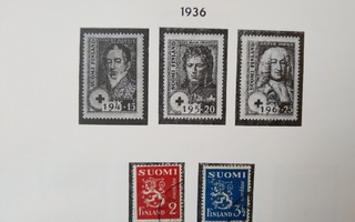 Suomi käyttösarja 1936 julkaistut postimerkki 2 kpl