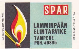 TAMPERE. LAMMINPÄÄN ELINTARVIKE  , SPAR   b397