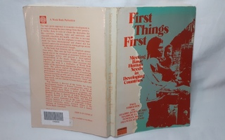 First Things First Paul Streeten kirja