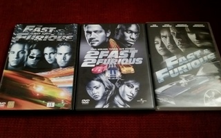 DVD - Fast and the Furious ( 3 - Elokuvaa )