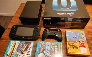 Wii U Paketti (2kpl konsoleita, pelejä, guitarhero jne..)