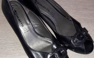Kengät : mustat Tamaris kengät koko 38 sisämitta 25cm