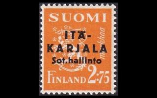IK_4 ** Itä-Karjala 2,75mk musta lisäp (1941)
