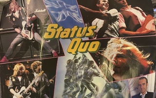 Status Quo (4 jäsentä) nimikirjoitukset julisteessa