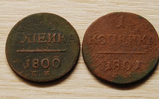 Venäjä, 1 kopeekkaa 1800, 1801