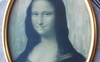 Vanha Mona Lisa taulu, soikea kultaraami taulu