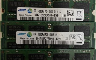 4GB SAMSUNG DDR3 PC3-10600 SO-DIMM   *** SIS TOIMITUS ***