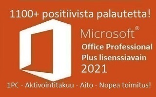 OFFICE 2021 Pro Plus - avain Elinikäinen