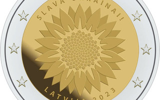 2€ Rulla Latvia 2023 Auringonkukka