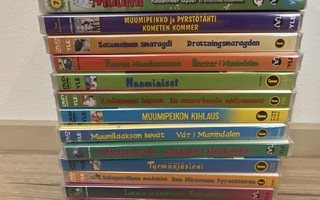 Erilaisia Muumi dvd:itä kelmuissa ( vanhoilla äänillä )