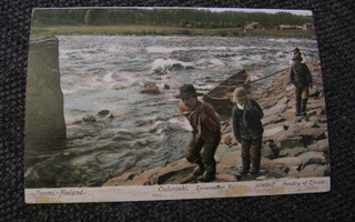 Oulunjoki. Wanha Ranskaan kulkenut postikortti