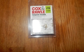 Cox&Rawle 2-h -taimenperhokoukut, koko:16, 10kpl