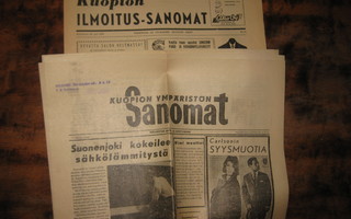 Sanomalehti  Kuopion  paikallislehdet  3 kpl