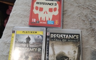 Resistance 1,2 ja 3 ps3 pelit