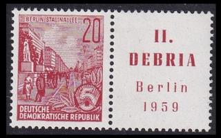 DDR 580BZf2 ** Debria postimerkkinäyttely (1957)