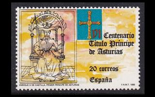 Espanja 2856 ** Asturian prinssi -titteli 600v (1988)