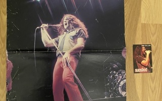 Ian Gillan juliste Deep Purple minisuosikki ja tarrat