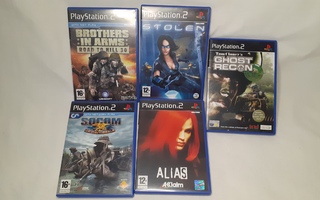 Playstation 2 PS2 pelejä 5kpl