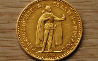 Kulta, Unkari 10 Korona 1893 Franz Josef I