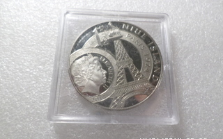 1 Dollar Niue Island 1924  Paavo Nurmi  hopea  raha  pilleri
