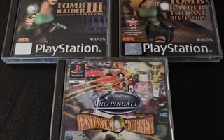 Tomb Raider 2 kpl. ja  Pinball Fantasy Journey