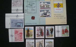 Vuoden 1993 kaikki postimerkit postituoreena **