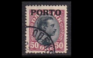 Tanska PORTO_7 o 50 öre Christian X (1921)